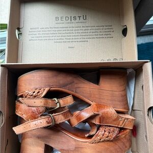 Bed Stu Brown Leather Kenya Sandals
